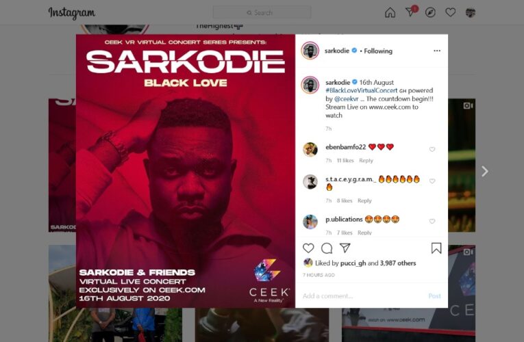 Sarkodie To Host “Black Love” Virtual Concert In August With His Friends
