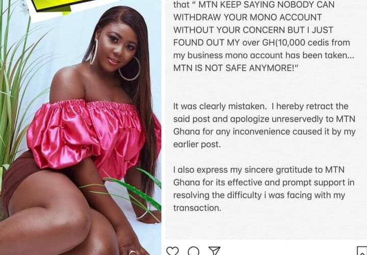 Actress Salma Mumin Finally Apologizes To MTN Ghana